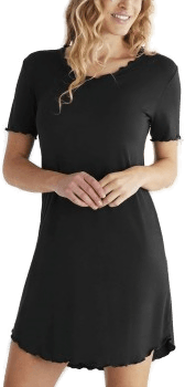 Damella Bamboo Nightdress Svart