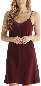 Damella Woven Silk Lace Nightdress Vinrød