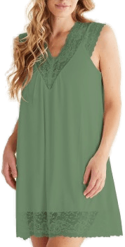 Damella Viscose Nightdress Grønn