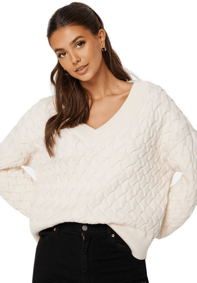 Gant Textured Cotton V-Neck Sweater