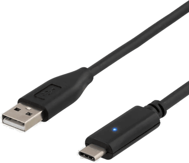 Deltaco USB-C til USB-A 0,25 m