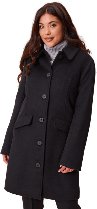 Happy Holly Straight Wool Blend Coat