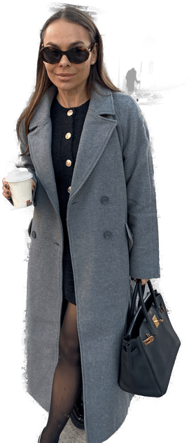 Bubbleroom Raglan Sleeve Wool Blend Coat