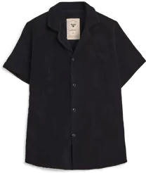 Oas Terry Cuba Skjorte Svart
