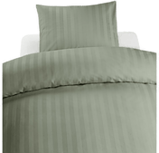 Borganäs Dynetrekksett Enkeltseng 2-Delers Satin Grønn