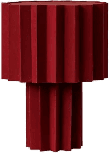 Örsjö Belysning Plissé bordlampe Rød