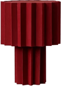 Örsjö Belysning Plissé bordlampe Rød