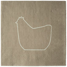 Dbkd Happy Hen papirserviett 33x33 cm