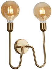 Belid Regal Duo vegglampe Messing