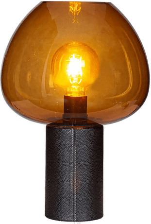 By Rydéns Cozy bordlampe svart/cognac