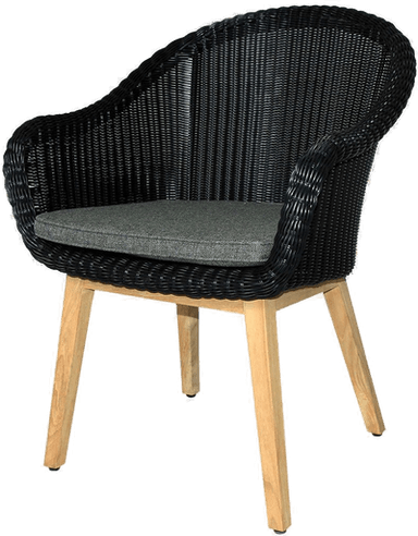 Brafab Beverly karmstol svart/grå