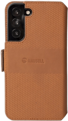 Krusell Leather Wallet Samsung Galaxy S22+, Cognac