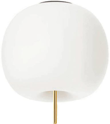 Kdln Kushi XL taklampe, messing/hvit, Ø 43 cm