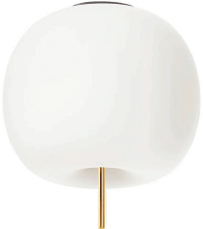 Kdln Kushi XL taklampe, messing/hvit, Ø 43 cm