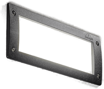 Fumagalli LED-vegginnbyggingslampe Leti 300 Square svart