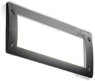 Fumagalli LED-vegginnbyggingslampe Leti 300 Square svart