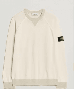 Stone Island Raw Hand Crewneck Ivory