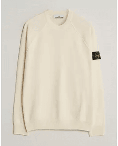 Stone Island Raw Hand Crewneck Ivory