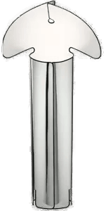 Flos Chiara F Gulvlampe Rustfritt Stål/Sort