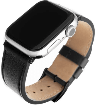 Fixed Skinnreim til Apple Watch 42/44/45 mm - Svart