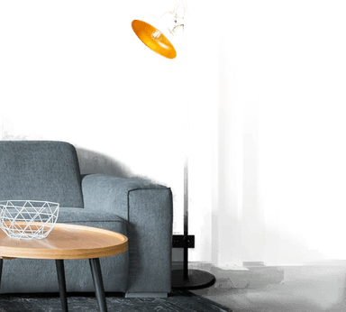 Opviq Gulvlampe Lik 4036 svart/gull