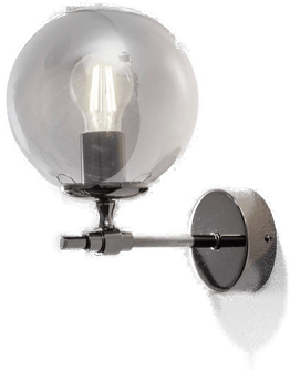 Lucea Portemo vegglampe, røykgrå/nikkel