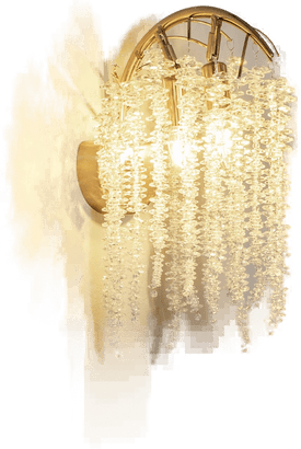 Lucea Vegglampe Grape, messing antikk