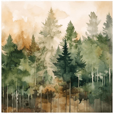 Ambiente Serviett 33x33 cm Evergreen Trees
