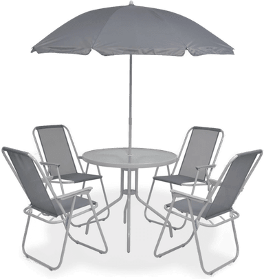 Vidaxl Utendørs spisestue 6 deler