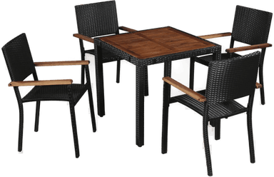 Vidaxl Utendørs spisestue 5 deler