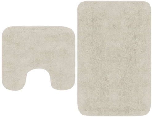 Vidaxl Baderomsmattesett 2 stk hvit