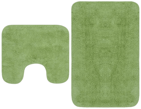 Vidaxl Baderomsmattesett 2 stk grønn