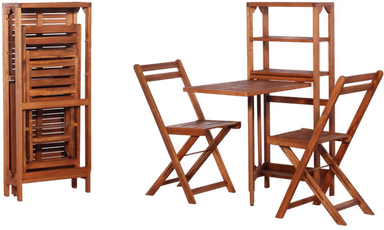 Vidaxl Sammenleggbart bistrosett 3 deler