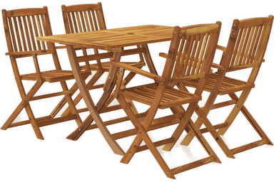 Vidaxl Sammenleggbar spisestue 5 deler