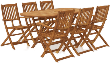 Vidaxl Sammenleggbar spisestue 7 deler