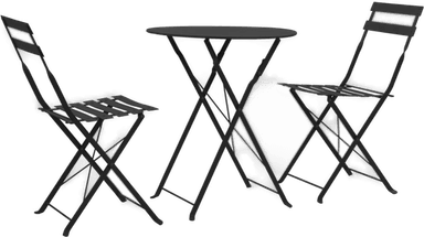 Vidaxl Bistrosett 3 deler svart