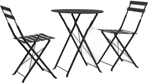 Vidaxl Bistrosett 3 deler svart