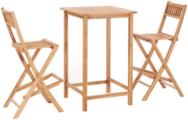 Vidaxl Barsett 3 deler teak