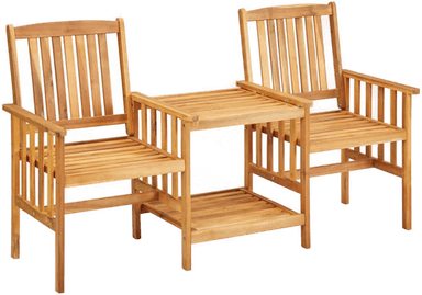 Vidaxl Hagestoler med tebord 159x61x92 cm