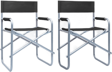 Vidaxl Regissørstoler 2 stk svart