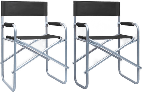 Vidaxl Regissørstoler 2 stk svart