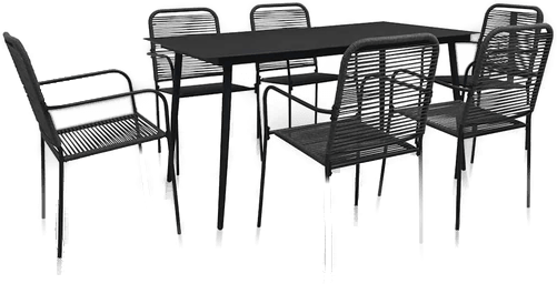 Vidaxl Utendørs spisestue 7 deler