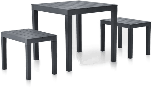 Vidaxl Hagebord med 2 benker