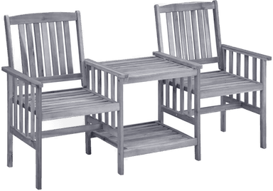 Vidaxl Hagestoler med tebord 159x61x92 cm