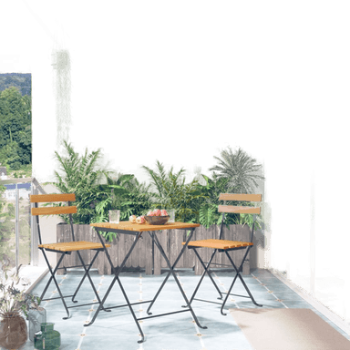 Vidaxl Sammenleggbart bistrosett 3 deler