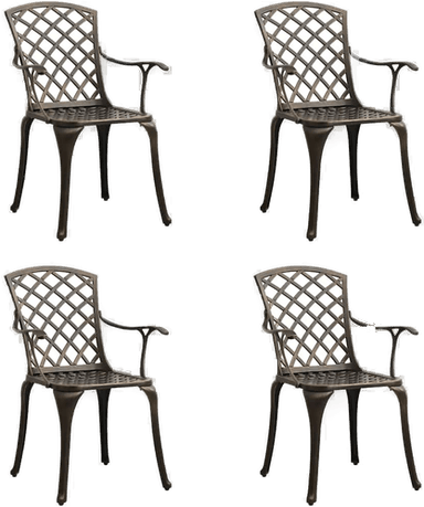 Vidaxl Hagestoler 4 stk bronse