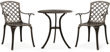 Vidaxl Bistrosett 3 deler bronse