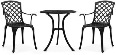 Vidaxl Bistrosett 3 deler svart