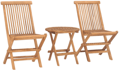 Vidaxl Utendørs spisestue 3 deler teak