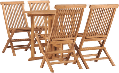 Vidaxl Utendørs spisestue 5 deler teak